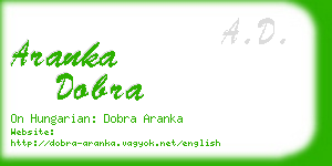 aranka dobra business card